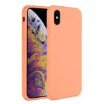 Buy LIRAMARK Liquid Silicone Soft Back Cover Case for Apple iPhone Xs Max  (Orange) Online at Best Prices in India