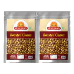 Ghotaram Plant-Based Protein Snack Roasted Bhuna chana Bengal Gram Chickpeas | High Fiber and Low Fat | Rich in Vitamins and Minerals | Lower Cholesterol | No Artificial Colors-150g*2Pack
