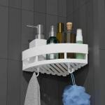 SHALVI Kitchen and Bathroom Shelf, Adhesive Non-Drilling Wall-Mounted Storage Shelf with Self Adhesive Stickers