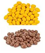 JEETBYKSHS Chocolate Coated Almonds In Kesar & Chocolate Dairy Milk Flavour 250gm Each, Pack of 2