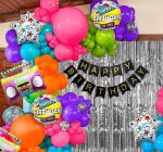 SPECIALYOU.IN Retro theme Birthday decoration items kit with Pastel and retro foil balloons for decoration, Birthday balloons for decoration, Retro Birthday Decoration Kit - 66 items