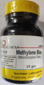 ISOCHEM LABORATORIES Methylene Blue M.S (25GM) Dye Content : Min 82% C16H18ClN3S?xH2O M.W 319.85