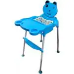 Maanit 3-in-1 Foldable High Chair Feeding Chair with Food Tray Foot Rest for Babies  (Blue)