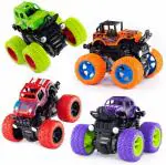Rubela Monster Car Truck Stunt 4wd Cars for Kids Gift Car Toy with Heavy Rubber Tires Multicolor