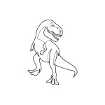 SIMPLY INKED Minimal Dinosaur Temporary Tattoo, Designer Tattoo for all (Minimal dinosaur tattoo)