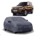 Carigiri Grey Car Body Cover For Tata Safari(Triple Stitched,Mirror Pockets,Uv Resistant,Dustproof)(Models-2007, 2008, 2009, 2010, 2011, 2012, 2013, 2014, 2015, 2016, 2017, 2018, 2019)