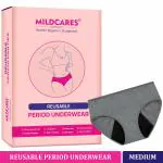 MildCares Reusable Leak-Proof Menstrual Period Panty For Women | Washable | Odour-Free Period Underwear (Medium)