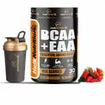 Hulk Nutrition EAAs-BCAA Energy Drink With Shaker (Mix Berries,255gm)