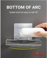 SOLIYA Soap Dishes Sponge Holder for Bathroom Shower Kitchen Stainless Steel Self Adhesive Wall Mounted Non-Drilling Storage Saver Rack for Home Kitchen/Bathroom Shower/Mobile Stand (2 Pcs)