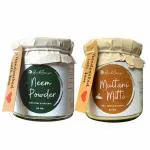 Herbsense Pure Neem Powder & Multani Mitti Combo Pack Natural Face Pack Powder