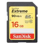 SanDisk Extreme SDHC, SDXNE 16GB, U3, C10, UHS-I, 90MB/s R, 40MB/s W, 4x6, Lifetime Limited