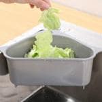 ULTRAZON Sink Drain Basket Storage Dish Rack Organizer Sink Shelf Soap Sponge Drain Rack Vegetables Fruit Drain Sink , Grey ( Pack of 3 )