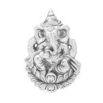 Etsibitsi Silver Metal Auspicious Ganesha On Lotus