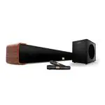 Saregama Carvaan Musicbar Karaoke CBWK121, 120W 2.1 Channel Soundbar, Karaoke Function to Sing Any Song, 2 mics, 1000 pre-Loaded Songs, FM/BT/Aux in, Wired Subwoofer, HDMI, Co-axial (Cosmos Black)