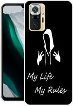 Paedicon Black, White Silicone Mobile Back Cover (Redmi Note 10 Pro, Redmi Note 10 Pro Max)
