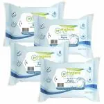 Hygiene Plus Refreshing Daily Use Cleansing Face Wet Wipes Aqua (25 Wipes) (Pack of 4)
