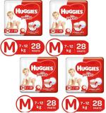 Huggies Dry Pants Baby Diapers Medium 28 Pieces |Pack of 4