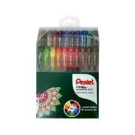 Pentel Energel 0.7Mm Roller Gel Pen | Quick Dry Ink For Smudge-Free Writing | Lightweight Gel Pen For Smooth Writing Experience | Assorted Colours, Pack of 20