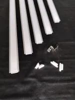 OTS LIGHTS 17MM 1 Meter Long Conceal (Pack of 5) Profile with Diffused Cover, End Caps, and Mounting Clips for LED Strip Light - YW Channels, YW Style Shaped Aluminum Profile Channels