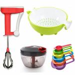 ODD M EVEN Quick and Handy Chopper, Blender, Strainer, Spoon Kitchen Tool Set