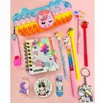 Le Delite Pop It Pouch, Silicon Pencil Box /Stylish Kids Notebook School Stationary Sling Pouch Combo