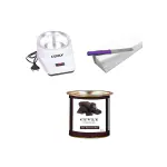CUVLY Waxing Kit Combo Wax Machine, Wax Heater, Chocolate Wax - 600 g, Wax Strips 35 pcs, Wax Spatula (Knife) for Women, Men (Pack of 4)