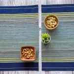 Pixel Home Decor Oxford Blue Cotton New Jamakkalam Design, 14 X 19 (Pack Of 2)