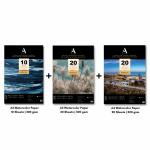 ArtRight Watercolour Paper Combo of A2 (10 Sheets) + A3 (20 Sheets) + A4 (20 Sheets) - Handmade Acid Free Watercolor Papers for Watercolor, Acrylic, Ink and Mixed Media