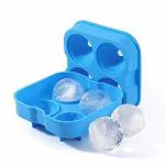 SZONZ Easily Round Silicone Whiskey Ice Cube Tray 4 Ice Cube