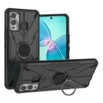 A Accessories Kart Infinix Hot 12 Play Black Polycarbonate Shockproof Absorption Back Cover With Kick Stand