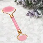 Jade Roller For Face Massager | 100% Natural Jade Stone (Pink Roller)