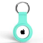 SQUIF Torquise Silicone Anti-Lost Device Locator Tracker Airtag Keychain Protective Sleeve Case For Apple