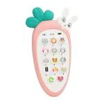 TECH TRENDS Radish Style Pretend Play Cell Phone Toy for Kids, Toddlers with Music, Ringtones, Lights - Birthday Party Favors and Gifts for Girls
