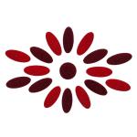 Comet Busters Handcrafted Maroon and Red Oval Velvet Bindis (BIN1878) (11 mm) Pack of 1