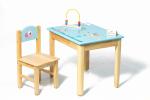 Modern Kraftz Light Blue Study Table And Chair Set For Kids