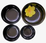 Your Local Store Black Color Ceramic Serving Bowl Set Of 4 1000 ml 750 ml 500 ml 350 ml