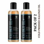Vanalaya Pure Cold Pressed Kalonji Oil, Black Seed Oil For Hair Growth & Skin Care 200ml Pack of 2