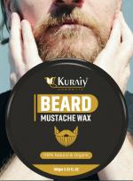KURAIY 100% Beard & Mustache Wax for strong hold Hair Wax (100 g)