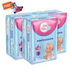 Kiddysoft Baby Pants Diaper Large Pack of 3 | Each 10 Pieces | Total 30 Pieces + Free Baby Socks