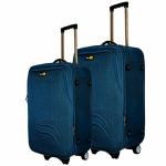 Skyline Polyester Spinner Luggage Suitcase with Number Lock (Pack of 2) -Aqua Blue (85904-F )