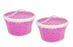 Shop A thon India Pink Plastic Fruits And Vegetable Basket (Pack Of 2)