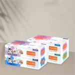 Tulips Facial Dry Tissue Paper 100 Pulls 2 Ply (Pack of 6)