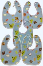 Maalove Waterproof Baby Feeding Bibs/Apron Blue Pack of 5