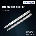 Harrison Telescopic Ball Bearing Slide 1582 | Drawer Channel Stainless Steel | 12 inch Soundless Modular Kitchen Drawer Slides | Rust Free | Load Bearing Capacity 35 kg | Furniture Hardware