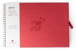 Comma Abaca Sketchbook | A3 Size | Wire-O Bound | 50 Sheets | 160gsm Fine Grain Paper | Red