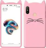 UNILORD Xiaomi Redmi Note 5 Pro Pink Rubber Screen Protector 3D Cat Kitty Girls Back Case Cover