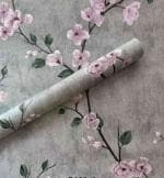 RoseCraft 3D Grey Floral PVC Modern Wallpaper Self-Adhesive Removable Peel and Stick Latest Stylish Decorative (28 Sqft/Roll)