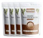 Naturewell Pack of 4 Psyllium Husk (Isabgol Bhusi) Sat isabgol (100 gram Each)- Fibre Support