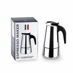 axaka Stainless Steel Espresso Maker Stovetop Coffee Percolator Italian Coffee Maker
