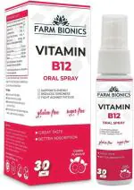 FARM BIONICS Guava Flavour Vitamin B12 Liquid Oral Spray Bottle for Men and Women - 30 ml